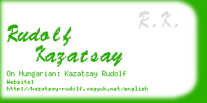 rudolf kazatsay business card